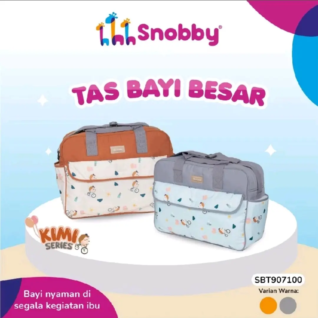 Tas Snobby Bayi Kimi Series Baby Bag Snooby Besar Kecil 9071 9073 Original Snoby Diaper