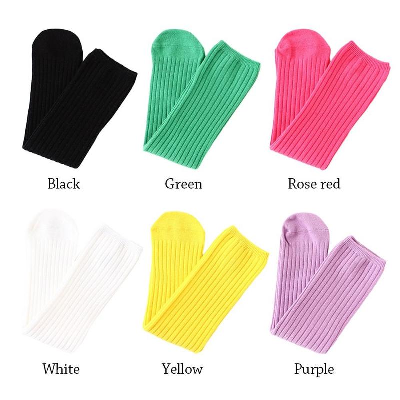 for 3-12Y Infant Candy Color Cute Warmers Socks High Knee Socks Long Leg Kids Stockings 2