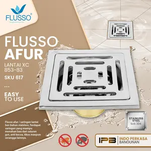 FLUSSO Afur Lantai Saringan Got Kamar Mandi | Afur Got Up Down Kamar Mandi | 618