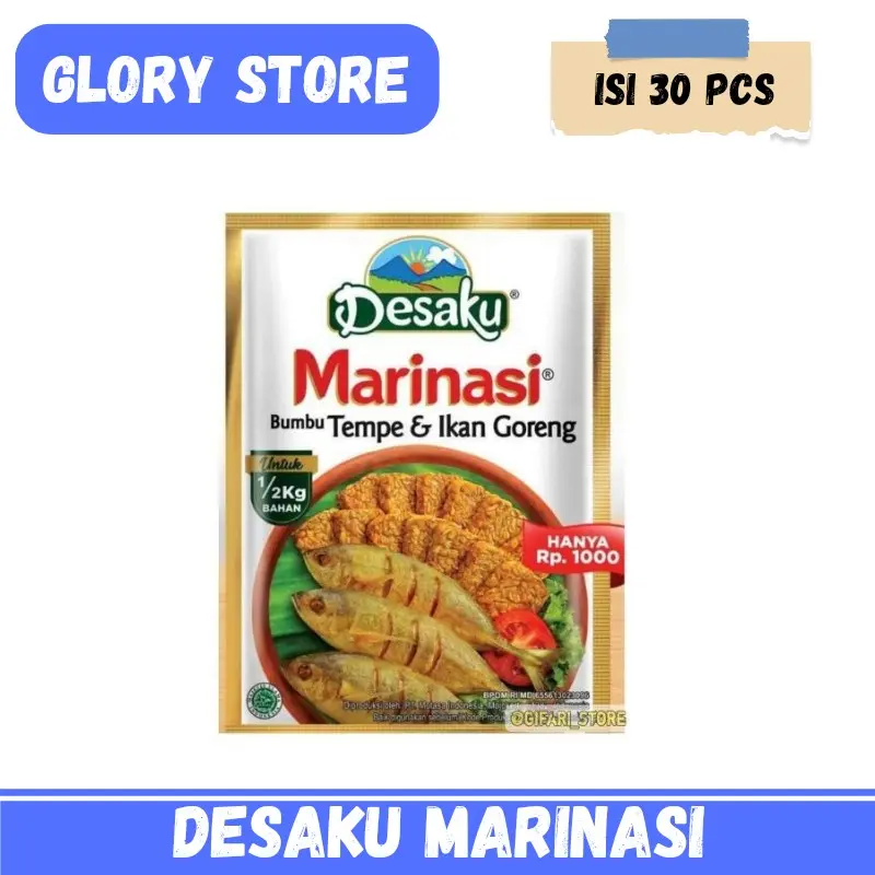 Desaku Marinasi Tempe Ikan Ayam 15 Gr isi 30 Sachet Instan 0