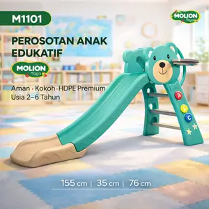 Mainan Perosotan Panda M1101 – Bahan HDPE, Pijakan Anti Slip, Ada Ring Basket Anak