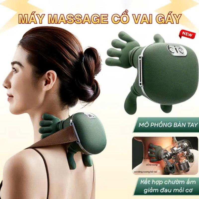 Máy Massage Cổ Vai Gáy Mô Phỏng Bàn Tay Kết Hợp Chườm Ấm, Giảm Đau Mỏi Cơ Hiệu Quả.