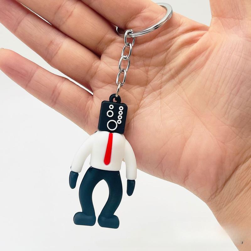 Product Introduction of Anime Skibidi Toilet Keychain PVC Keyring Figure Skibidi Dop Toy Pendant for Men Women Backpack Funny Pendant Keyring Jewelry 6