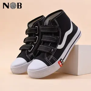 NOB Sepatu Sekolah Premium untuk Anak Laki-laki | TK, SD, dan SMP | Bahan Kanvas Velcro | Anti-Slip & Nyaman | Desain Praktis
