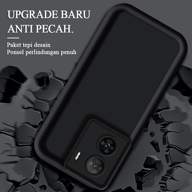 Casing hp iQOOZ7X(5G) Tahan jatuh Sangat tipis Warna solid Sederhana Baru laki-laki case 4