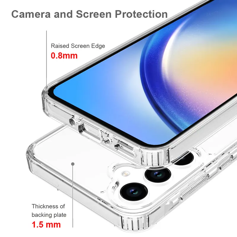 ACRYLIC Clear Case SAM A55 A15 A35 A25 A14 A54 A34 A24 4G 5G Casing Fuze Hybrid Bening Crystal Shockproof 1