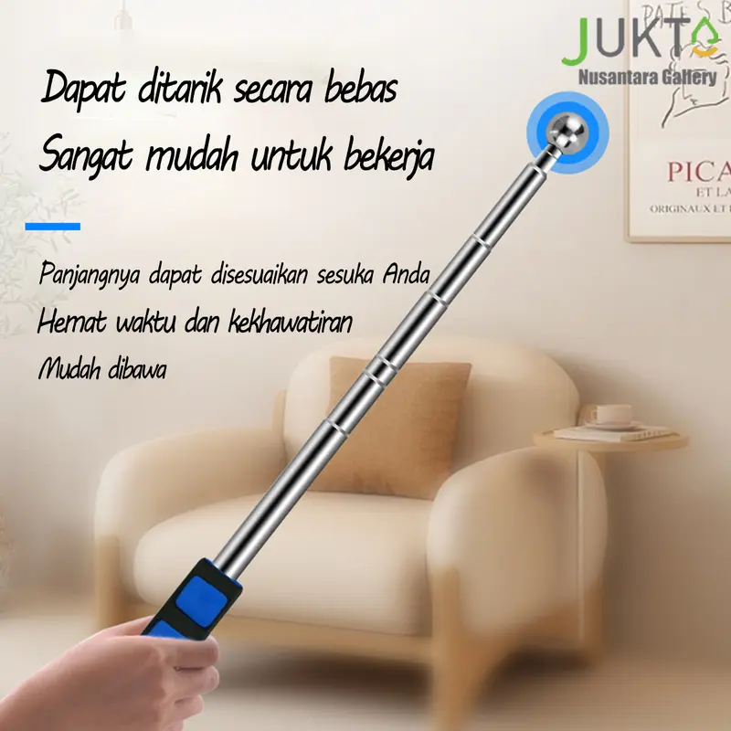 JUKTA[COD]2M Tongkat Bendera Set Tiang Bendera Tour Leader Travel Telescopic - Tongkat Pandu Wisata Serbaguna dan Portable! Pengatur Komando Stainless Stell Teleskopik Berkualitas Tinggi - Tahan Lama dan Praktis! 3