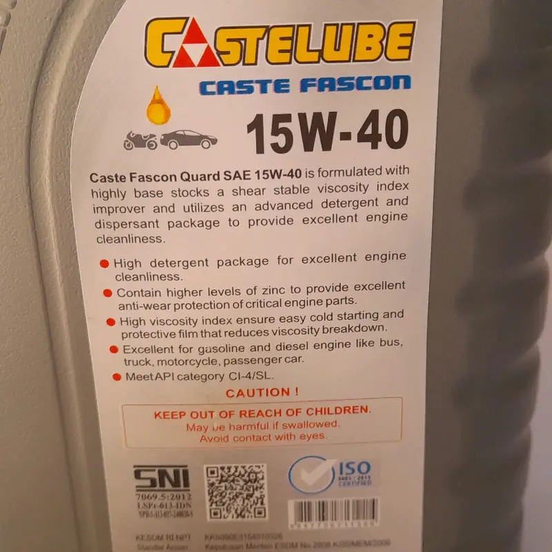 castelube fascon 1 liter SAE 15W/40  Motorcycle Oil 2