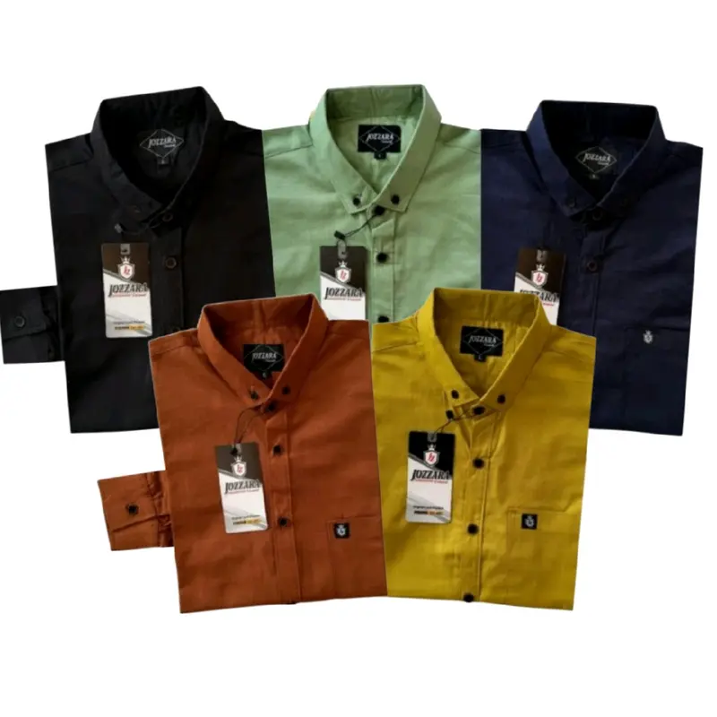 Kemeja Polos Pria Slimfit Lengan Panjang Bahan Katun Sigaret Premium Lembut Nyaman Simple Casual 0