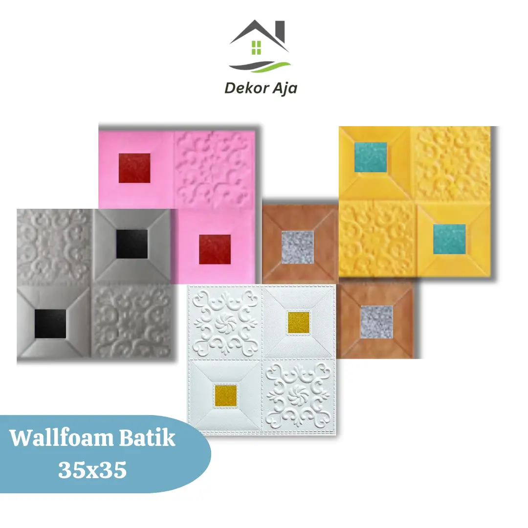 Wallpaper Dinding 3D Wallfoam Brick Foam Dinding Batik (- + 35x35 cm ) Tebal 3mm