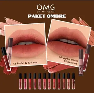 lipstik 2 1 ombre  Shade 14 dan 15 lipcream