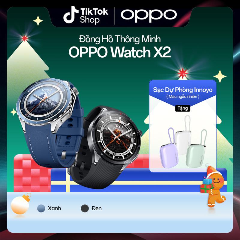 Đồng Hồ Thông Minh OPPO Watch X2 | Tặng Kèm Sạc Dự Phòng INNOYO | Bền Bỉ | Theo Dõi Sức Khỏe Nâng Cao | GPS Tần Số Kép | Bảo Hành 1 Năm | Hàng Chính Hãng