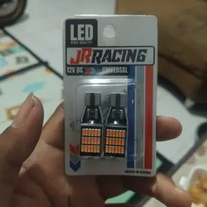 PAKET Lampu Sen Sein 45 Led SDM 12V  Dajjal Super Bright Canbus T10 T15 Motor Motorcycle Kabel Dudukan