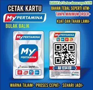 Paket Cetak Kartu MyPertamina + Tali Gantungan ID Card + Holder (Paket Lengkap) Cetak print kartu MY PERTAMINA
