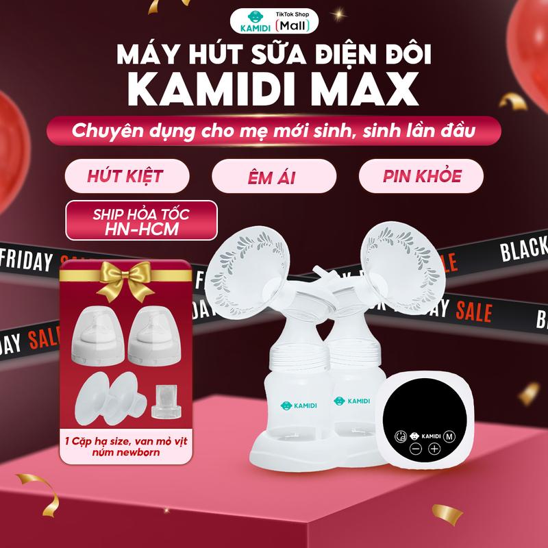   Tặng hạ size 19  Máy hút sữa Kamidi Max Hút Kiệt gọi sữa cho Mẹ Sinh Đầu Ít Sữa Tắc Tia  massage thông minh phễu silicon mềm mại tặng 1 cặp hạ size 19  2  