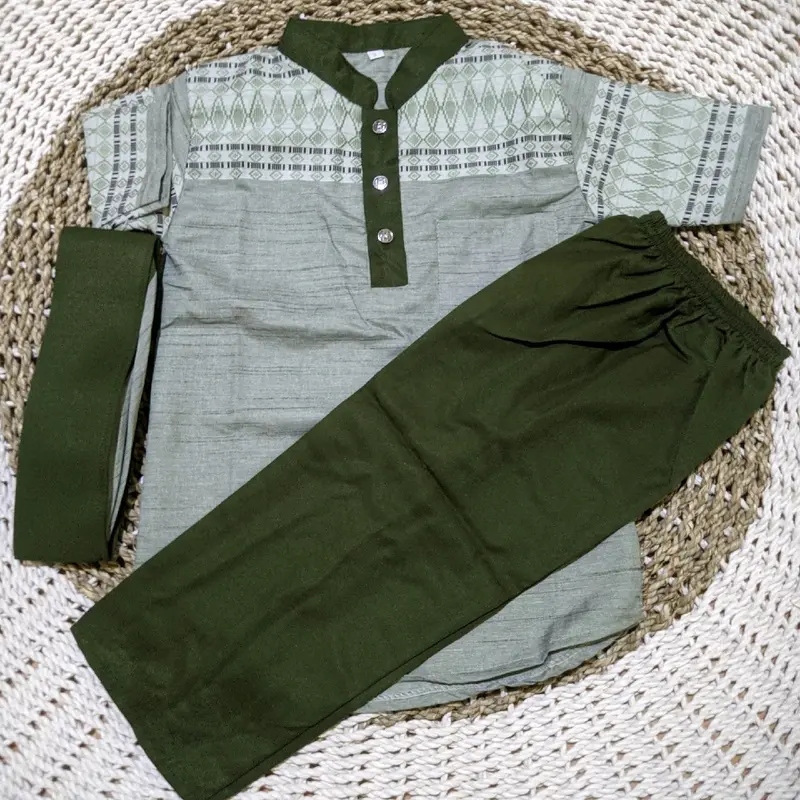 koko Madina Motif Random anak laki-laki lengan pendek 2
