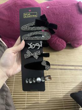 Product Review of Set 6 kẹp tóc Nhung đính đá sang chảnh cho các bạn nữ from h**n 2