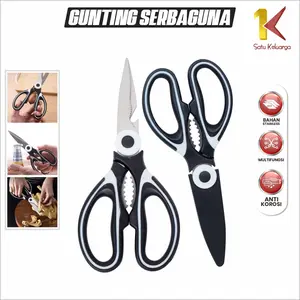 [COD] SK C998 Gunting Dapur Serbaguna Stainless Kitchenware Tahan Karat Set Tutup
