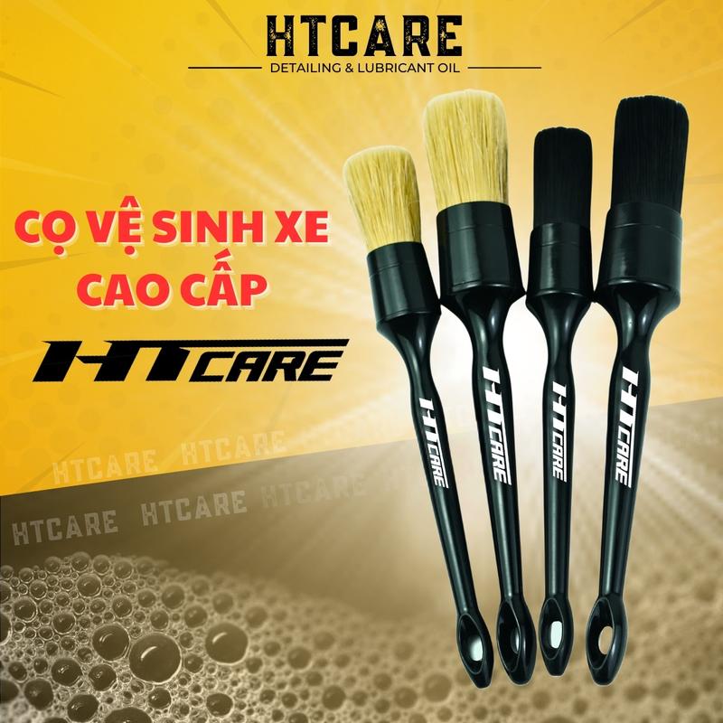  Bộ cọ LÔNG HEO LÔNG NHỰA cán nhựa cao cấp HTCare vệ sinh chi tiết dành cho ôtô xe máy mềm mịn cực bền - Phụ Kiện Xe Phụ Kiện 