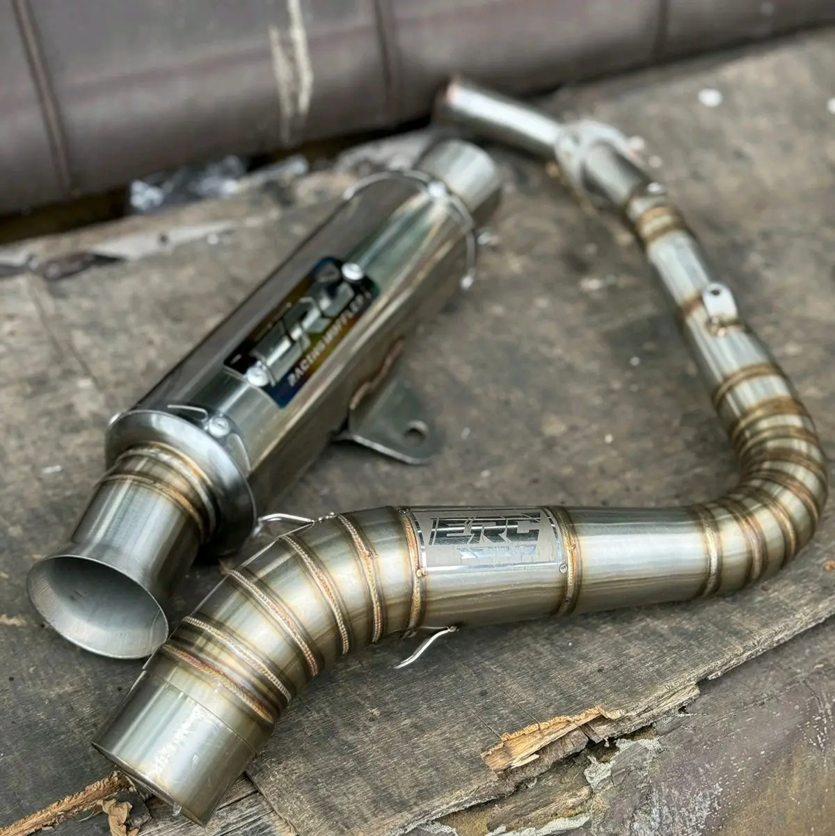 KENALPOT ERCRACING CORONG MEDWIK FULLSET INLET 38MM & 50MM ERCRACING Knalpot Kendaraan Mesin