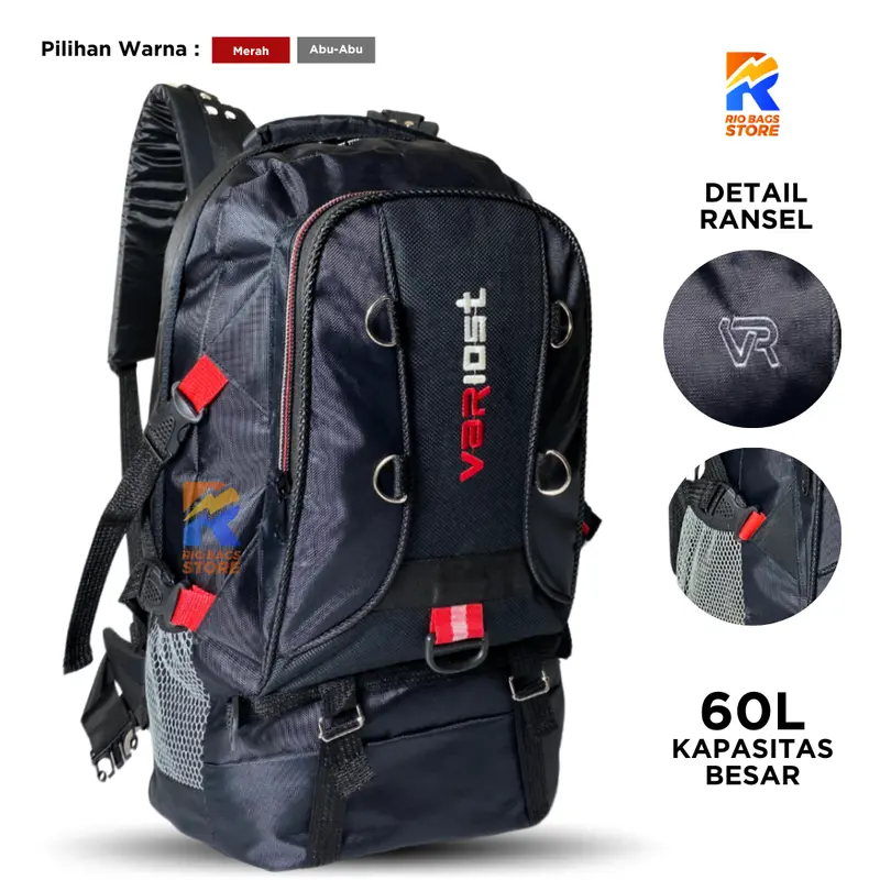 EXPLORIO - Tas Ransel Pria Jumbo Backpack 60L / Tas Ransel Carrier Unisex Pulang Kampung 6