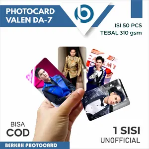 Berkah Photocard Photocard VALEN DA-7 isi 50 pcs 1 sisi TEBAL 310 gsm Cocok untuk Koleksi atau Media Penyimpanan Sederhana