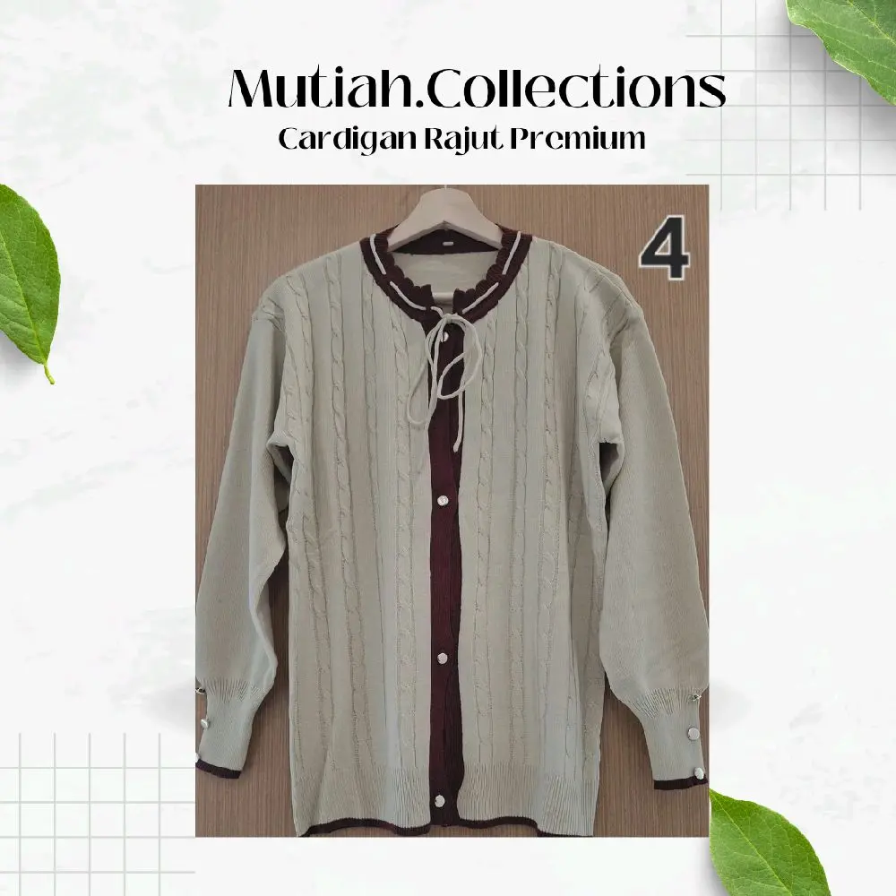 MC/Cardigan Rajut Premium aksen kerah tali dan kancing di tangan atasan wanita korea kekinian Kardigan Outer Casual Cewek Top