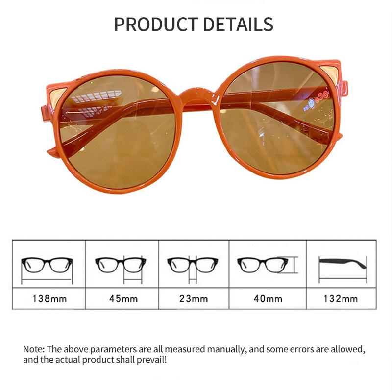 Product Introduction of Cute Fashion Sun Glasses Children Cartoon Cat Ears Anti-UV Boys and Girls Sun Shade Glasses Comfortable Non-Slip Sunglasses Fashion Accessories AKKU 23