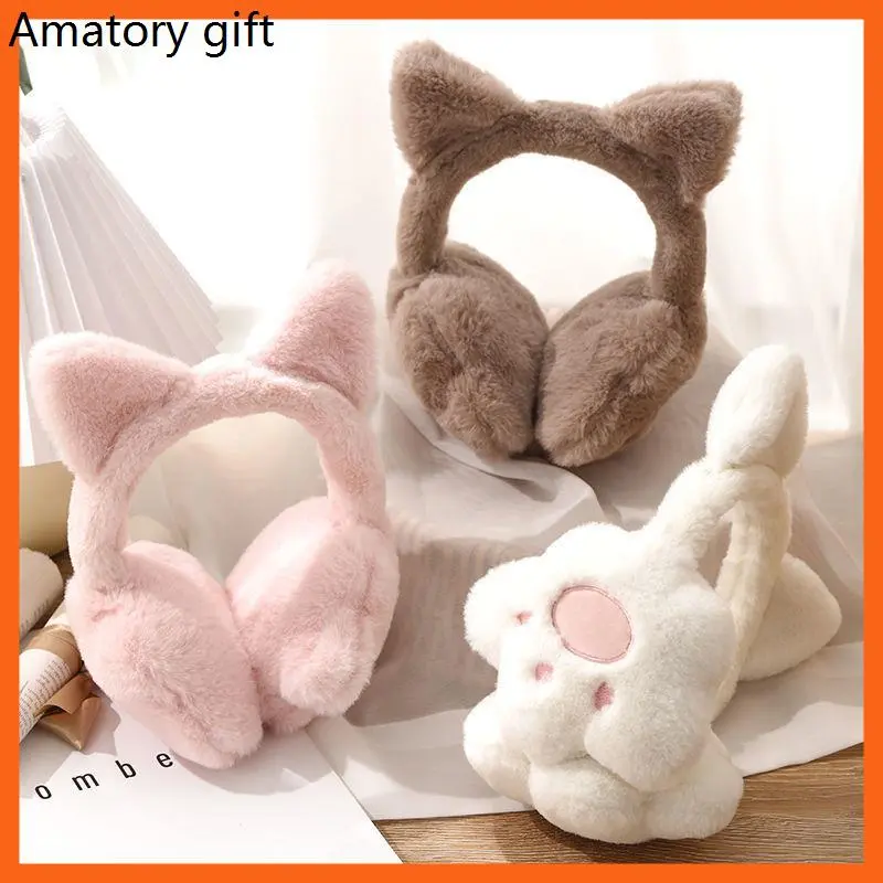 Bịt Tai Lông Thỏ Cho Nữ, Bịt Tai Mùa Đông Ấm Áp, Dễ Thương, Có Móng Mèo