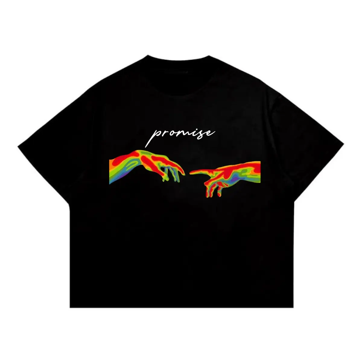 Baju Kaos Oblong Boxy Printing Promise / Tshirt Boxy Oversize Reall / Kaos Distro