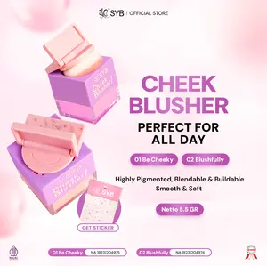 NEW SYB CHEEK BLUSHER - Blush On Travel Friendly dengan Jojoba Oil GET STICKER【Blush On Fresh and Glow】 || NEW NETTO 5,5GR