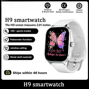 H9MAX Smartwatch Amazfit Bip 6 Pro I Watch Series 10 Wanita Sentuh Layar Wireless Pengisian Magnetik Baterai 160mAh Pelacak Tidur Kontrol Musik & Kamera Bluetooth