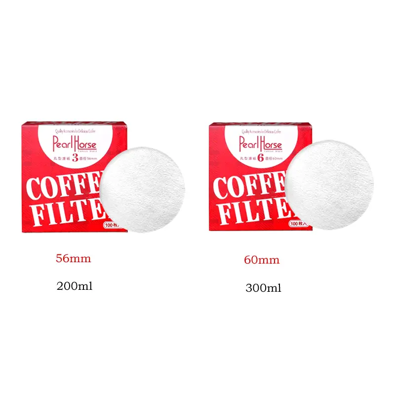 Giấy Lọc Cà Phê Tròn, 100 Cái, Bình Moka, Máy Pha Cà Phê, Dụng Cụ Lọc Số 3 / Số 6 8