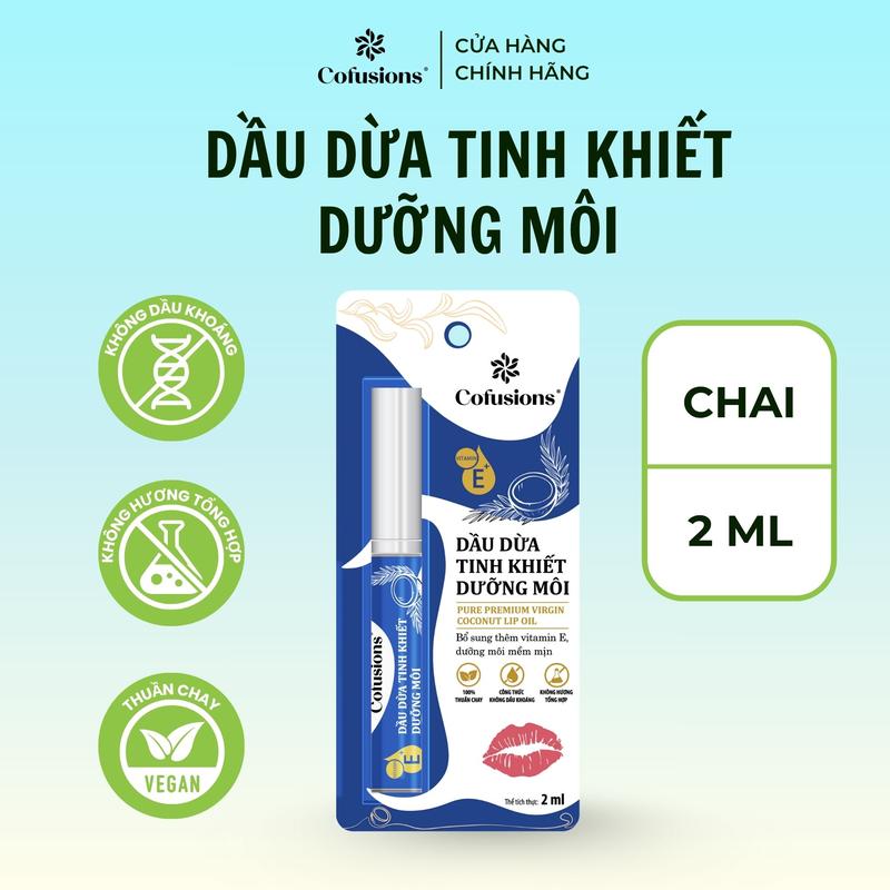 Dầu dừa tinh khiết dưỡng môi Cofusions 2ml