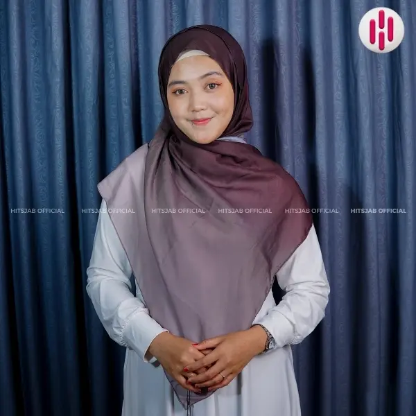 Pashmina 2 Warna Gradasi Voal 2 in 1 Double Warna Daily Gradient 4