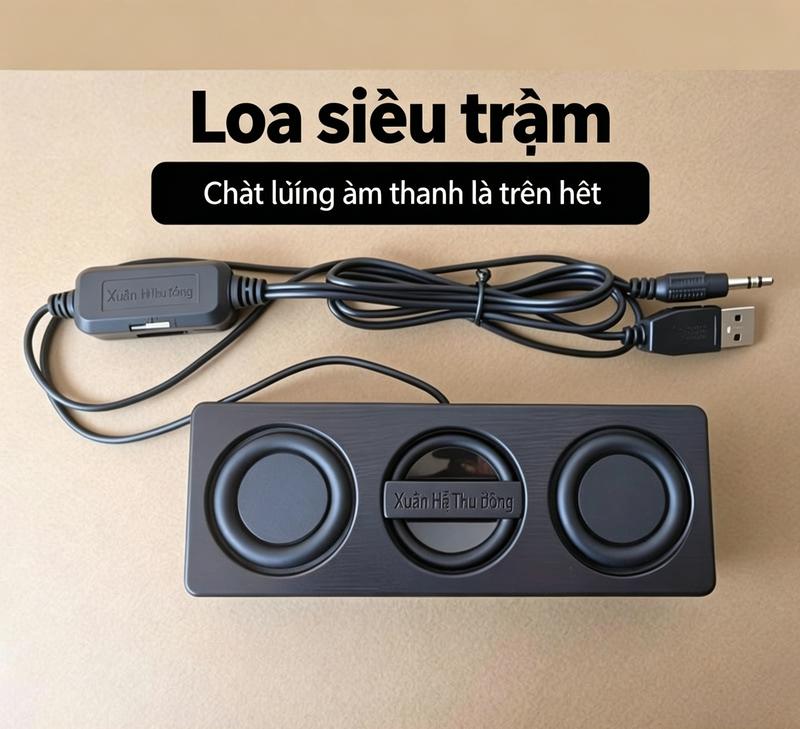 Loa siêu trầm công suất cao, loa máy tính, hệ thống âm thanh đa phương tiện cho máy tính để bàn, loa nhỏ USB đơn dành cho thùng máy tính, chất lượng âm thanh tuyệt vời