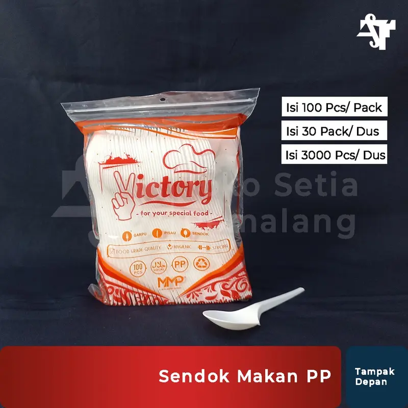 Sendok Makan Plastik Putih Isi 100 Pcs Murah Kuat 1