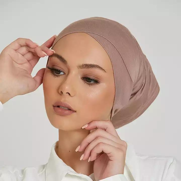 Product Introduction of Modal Instant Hijab Elastic Hijabs Lace Up Cross Underlay Hat Cord Solid Adjustable Hijabs Inner Hijab for Graduation Casual Inner TUTU 10