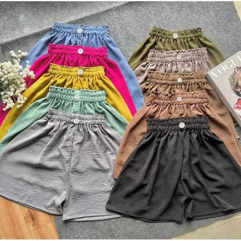 Promo Paket 5pcs Celana Hotpants Cringkle/ Celana Pendek wanita Santai Shorts Crinkle Melar Kulot