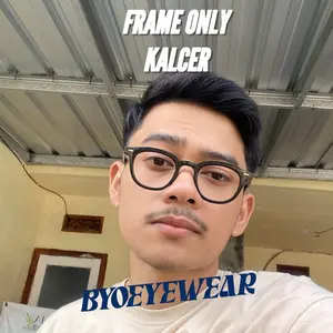 Baiyoo Kacamata Skena Kacamata tanpa lensa tanpa kaca Kacamata Bolong Kacamata Kalcer Kekinian Kacamata gaya skena pria wanita