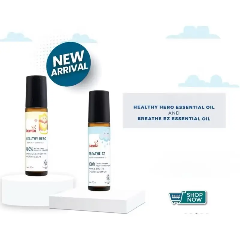 BAMBI Baby Breathe Ez Easy Essential Oil 10ml | BAMBI Baby Health Healthy Hero Essential Oil 10ml TERMURAH 0
