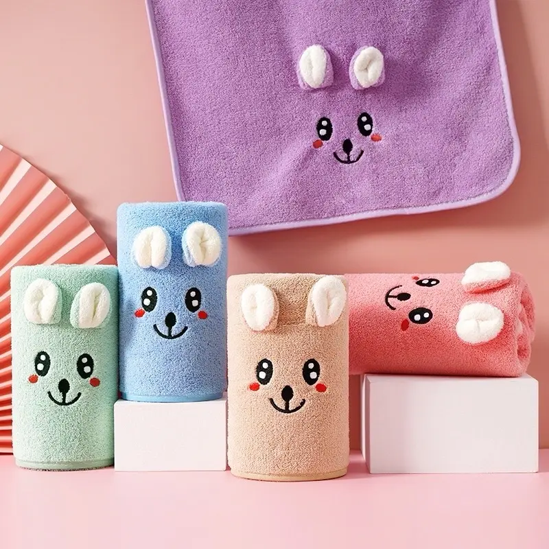 HANDUK BAYI KARAKTER BONEKA Lembut Menyerap Air Ukuran 50x100cm | Handuk Bayi Baru Lahir Newborn | [Merk Import: Sarang Lebah]