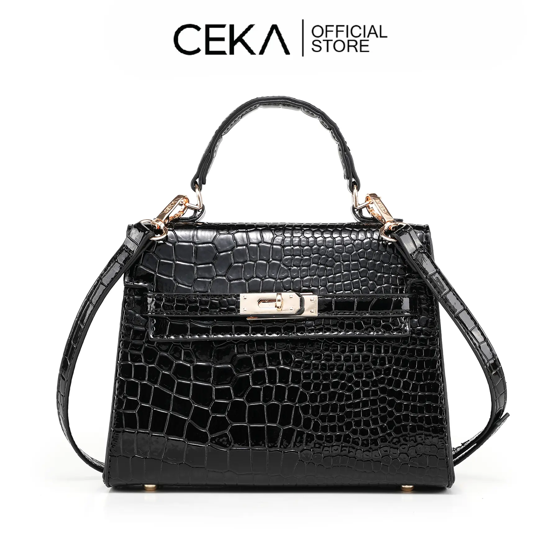CEKA Tas Sling Bag Tas Wanita Tas Selempang Handbag Tas Kulit PU Croco - Kelly Bag