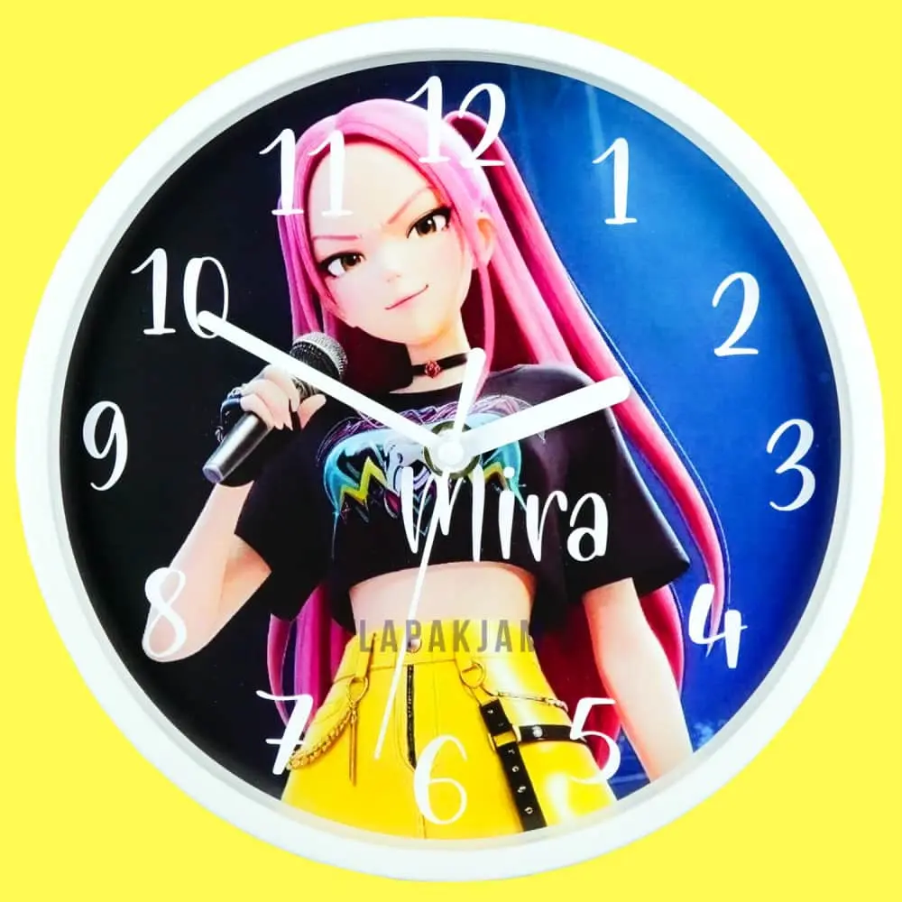 Jam Dinding Analog Non Kpop Demon Hunter Hiasan Dinding Anak Anak Murah Besar NN1002-1668