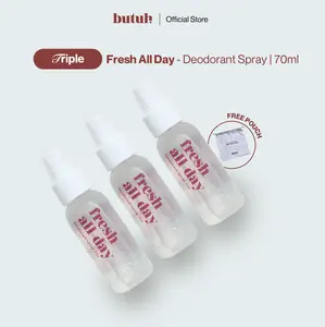 [Bundle 3 Pcs free Pouch] Fresh All Day - BUTUH Deodorant - Natural Deodorant Spray Ketiak