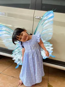 Jimmedy.id - 48 Flowery Stripes Dress / Dress Anak Perempuan Motif Garis Bunga Usia 3-7 Tahun Fashion