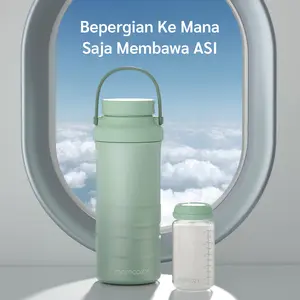 Momcozy Pendingin ASI Portabel 22oz untuk Luar Ruangan, Teknologi Tabung Pendingin 360°, Kapasitas Besar 2 pcs Botol Bayi, Perlengkapan Menyusui Aman BPA Free - Bottle -B