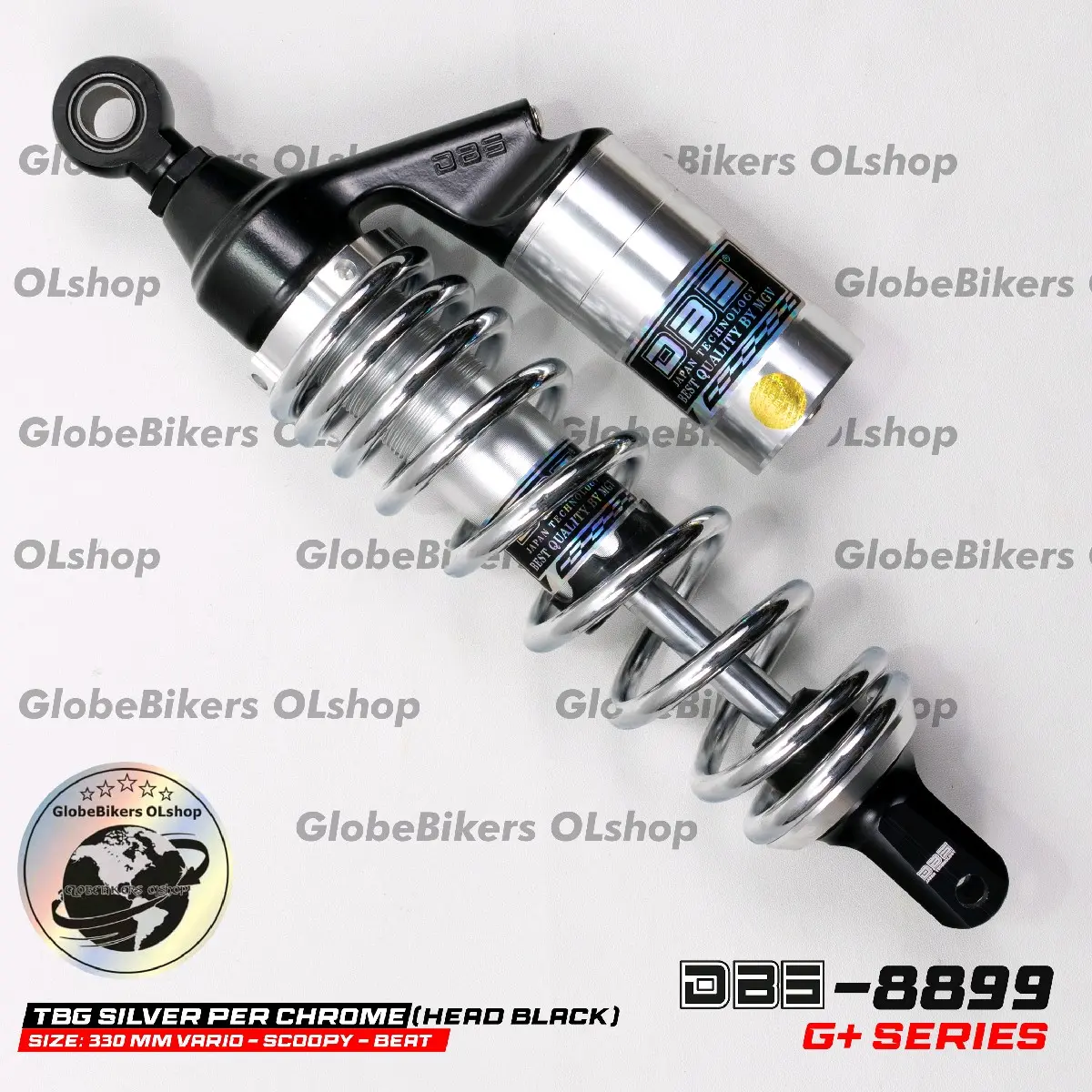Shock DBS GPLUS-8899 Matic Mio Beat Scoopy Vario FI Vario 125/150 Xeon Genio Stylo Fazzio Mio J Mio M3 Soul GT Skok Belakang Harga Grosir Termurah - Gold, Motorcycle