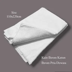 Kain Ihrom Ihram Microfiber Pria Dewasa Untuk Naik Haji Dan Umroh Size 110x220cm