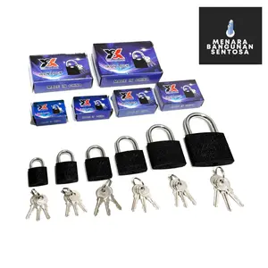 Gembok Per Hitam 20mm 25mm 30mm 40mm 50mm 60mm - Gembok Pintu Koper Rumah Kandang